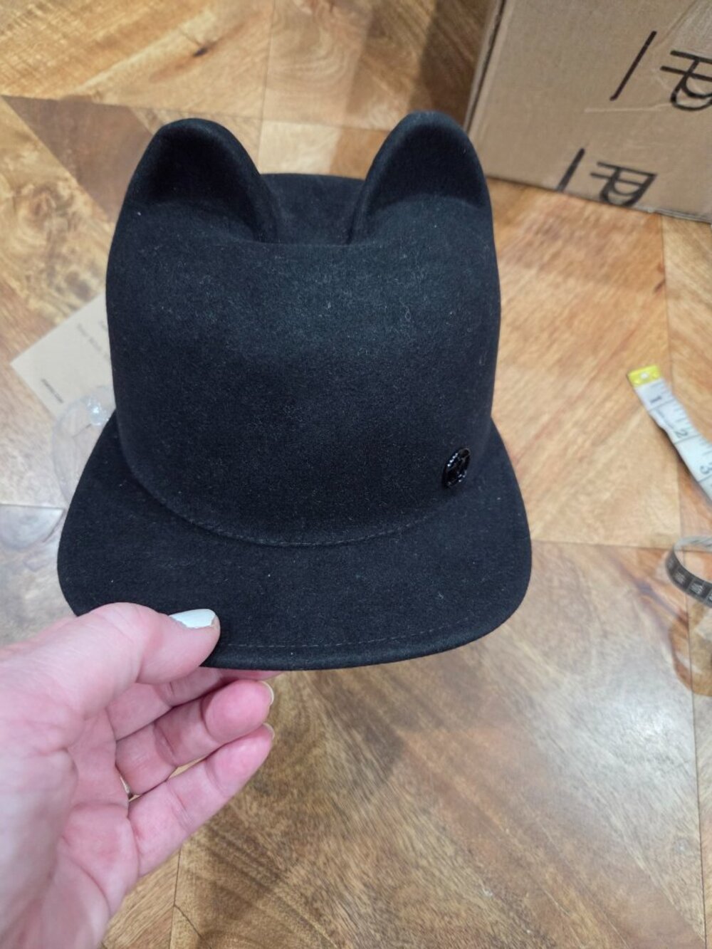 MAISON MICHEL Rabbit Wool Felt Ear Hat Size S $723.00